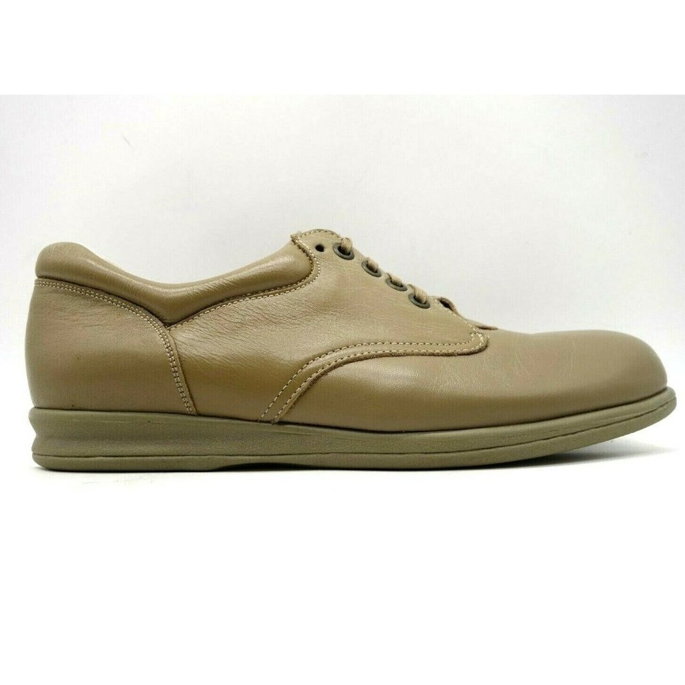 PW Minor Canfield Brown Leather Lace Up Comfort Sneakers Shoes Women's 9.5 M - Picture 1 of 10